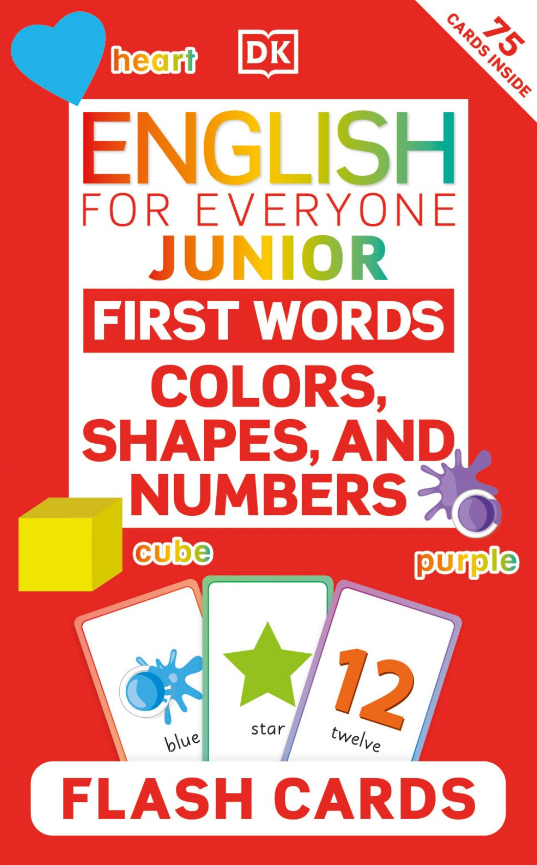 English for Everyone Junior First Words Colors, Shapes and Numbers Flash Cards, , large image number 0