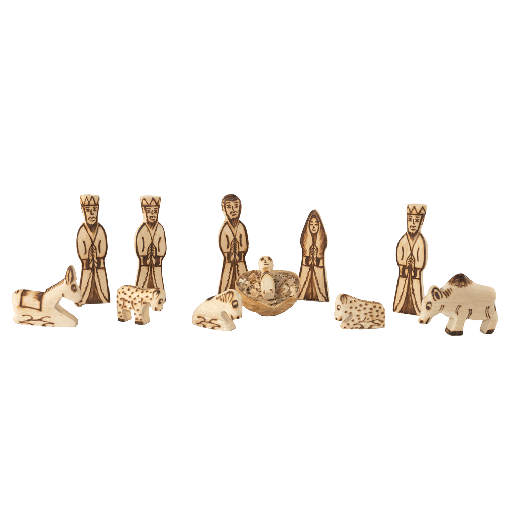 Burkina Faso Balsa Wood Nativity, , large image number 0