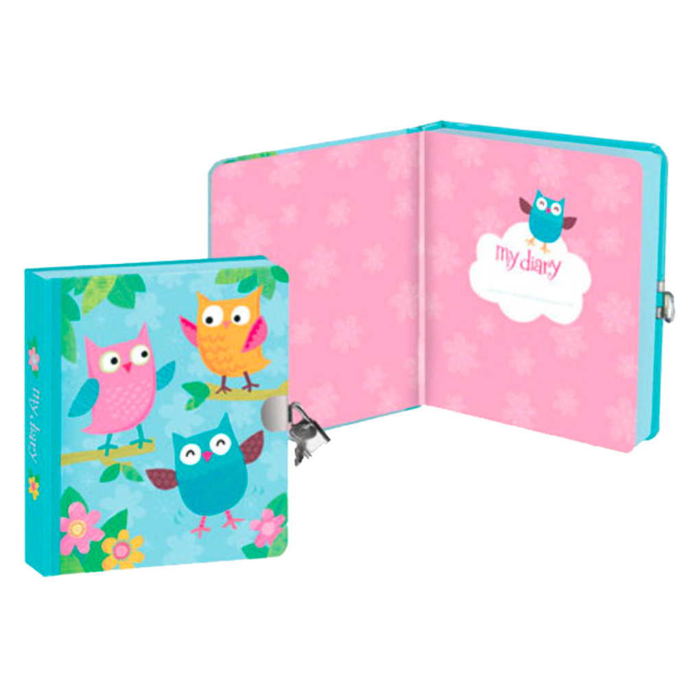 Owls Lock and Key Diary, , large image number 0