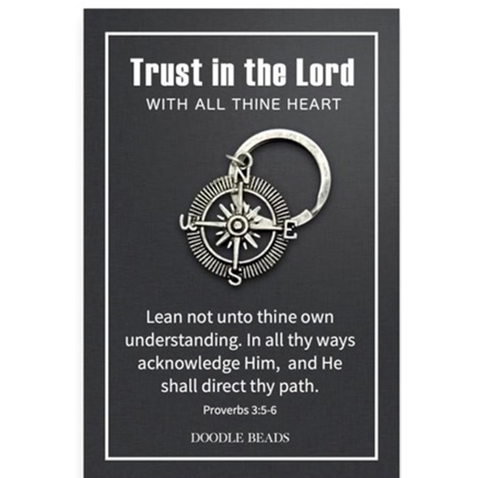 Compass Keyring, , large