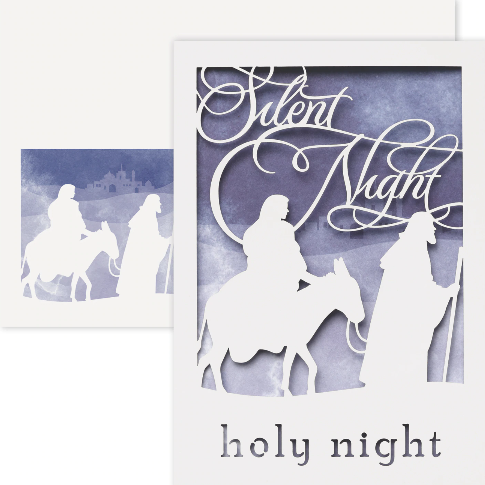 Silent Night Holy Night Laser Cut Christmas Cards, , large