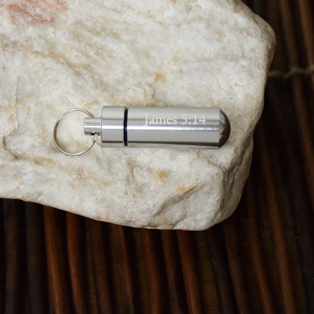 Oil Vial Silver James 5:14, , large image number 0
