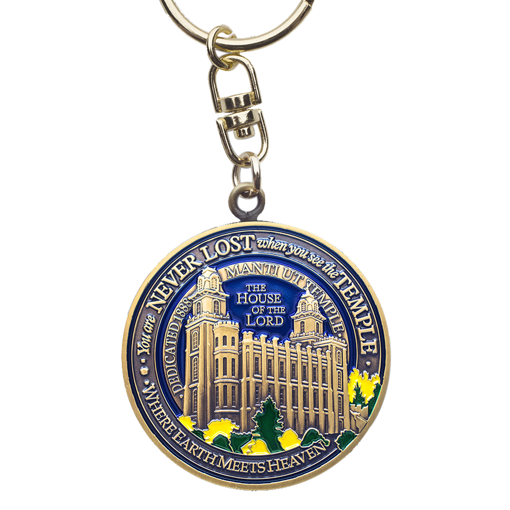 Manti Temple Keychain