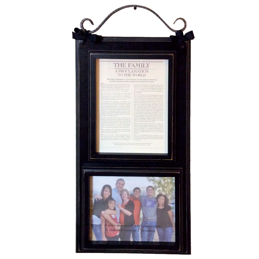 Family Proclamation with Family Photo (13x29 Framed)
