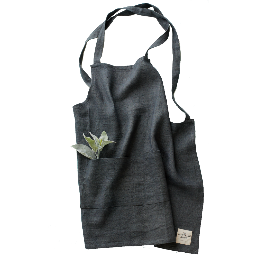 Linen Gather Apron