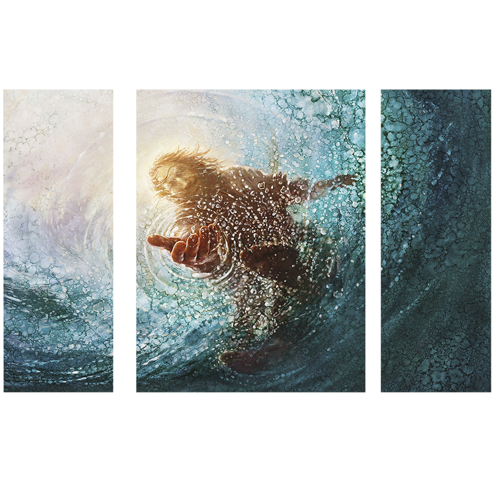 The Hand of God (24x36 Triptych, size of combined pieces)