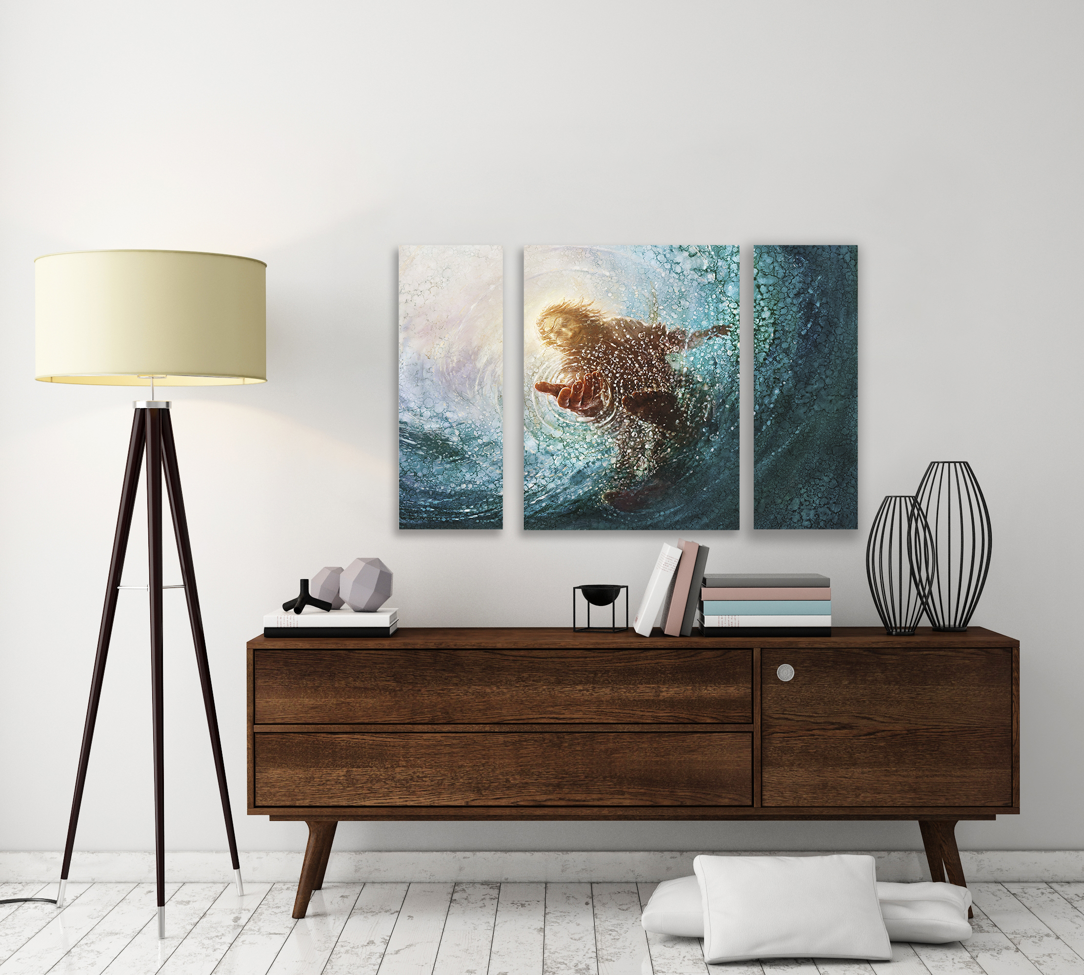 The Hand of God (24x36 Triptych, size of combined pieces), , large image number 3