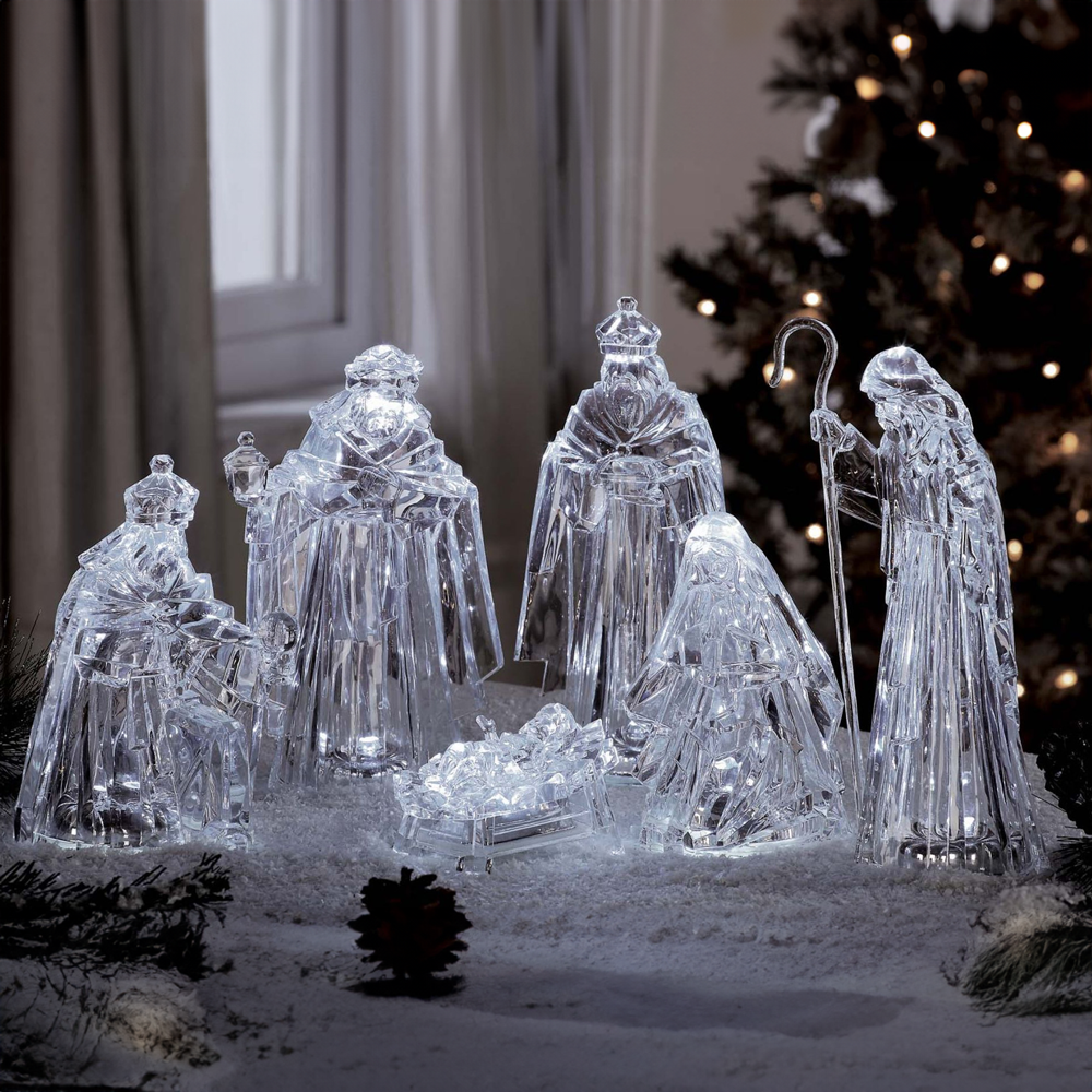 Light-up Acrylic Nativity Scene, , large image number 1