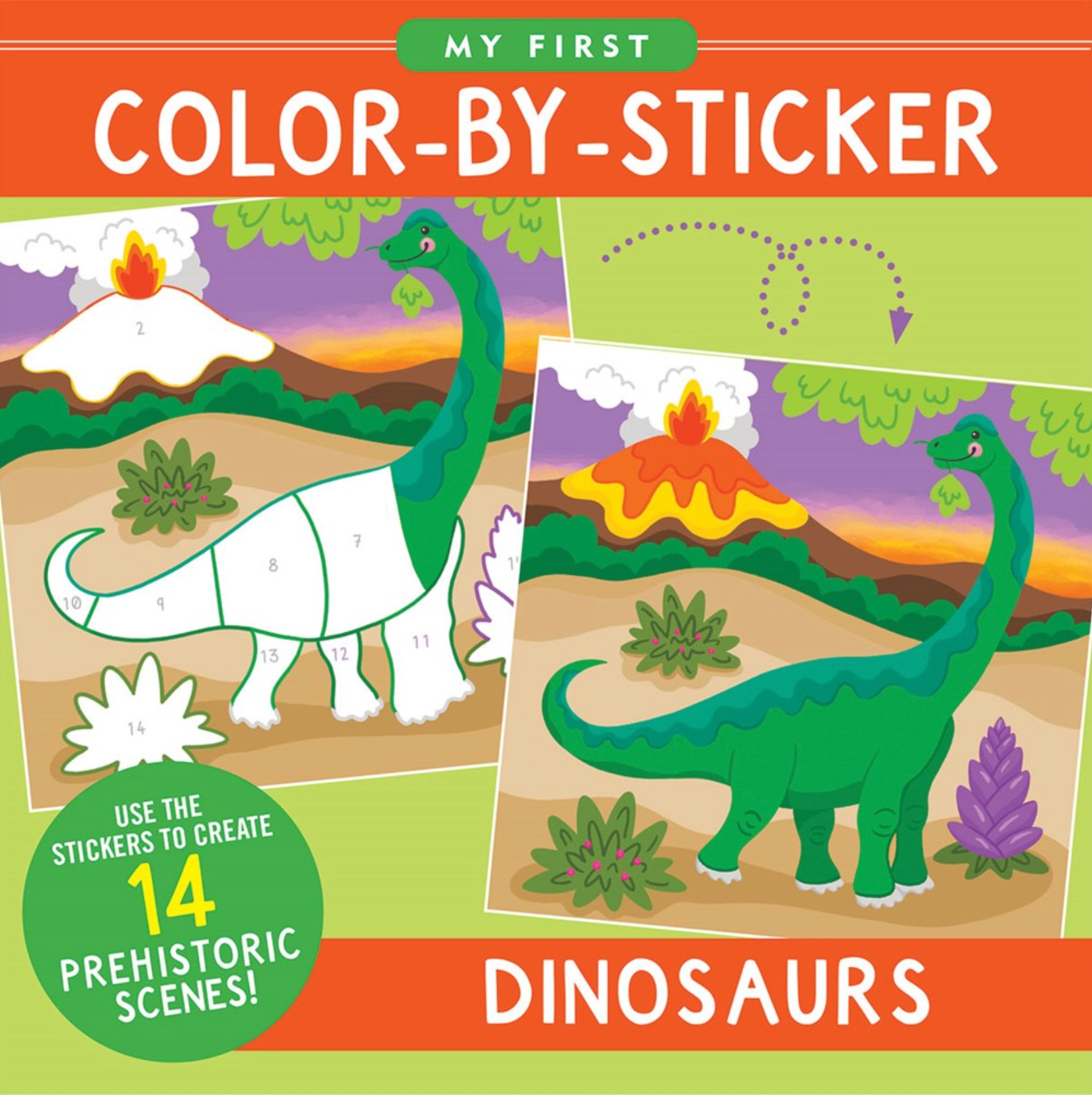 Dinosaurs First Color-by-Sticker Book, , large image number 0
