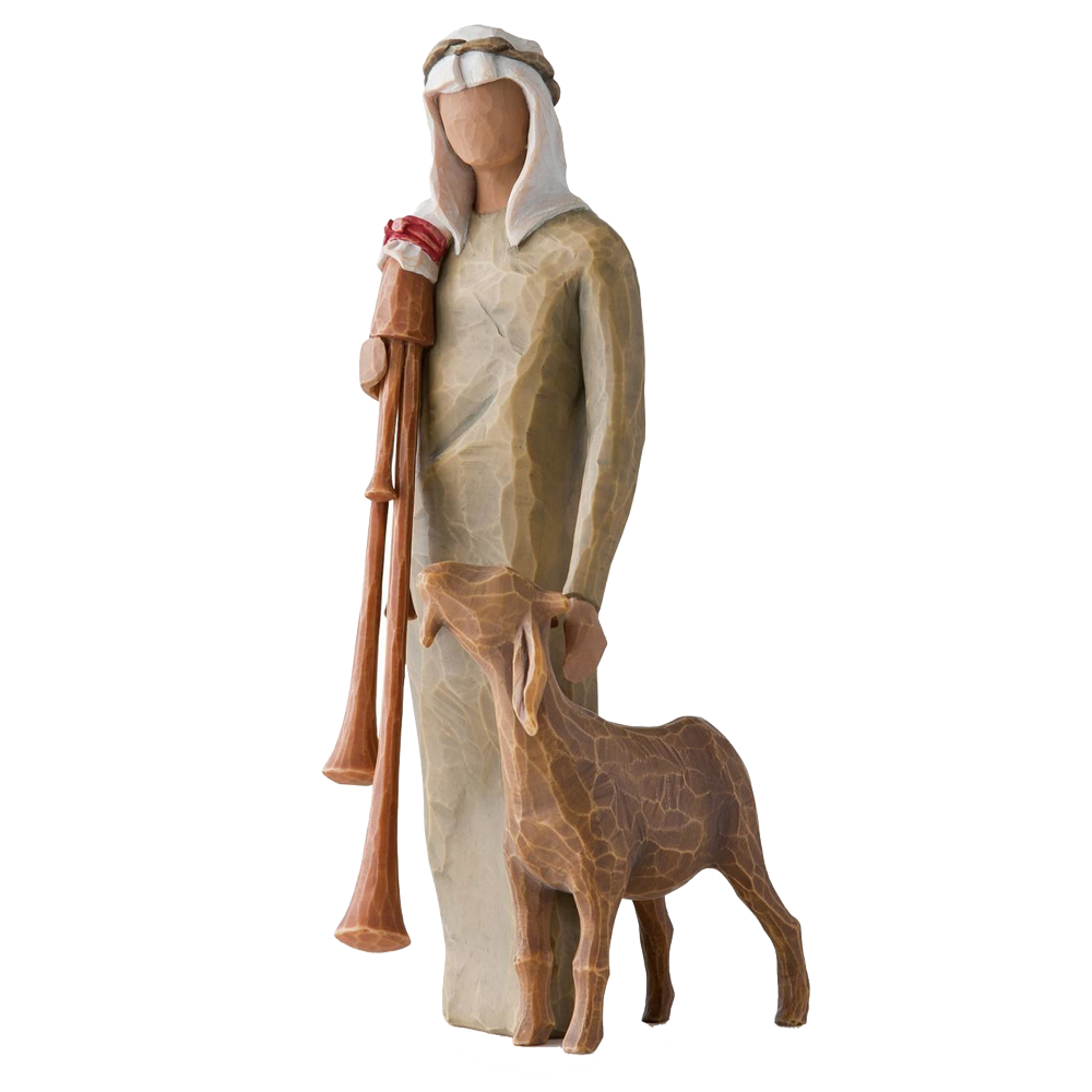 Willow Tree Zampognaro Shepherd Resin Nativity Figurine, , large image number 0