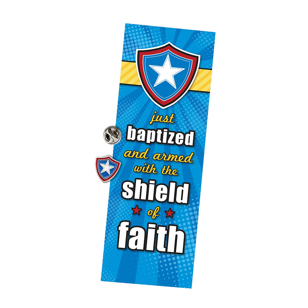 Just Baptized Shield Pin and Bookmark, , large image number 4