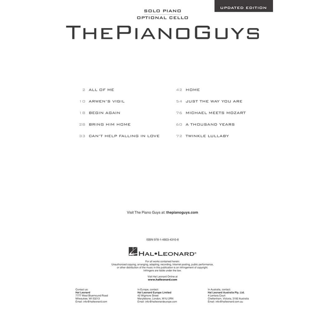 The Piano Guys Songbook, , large
