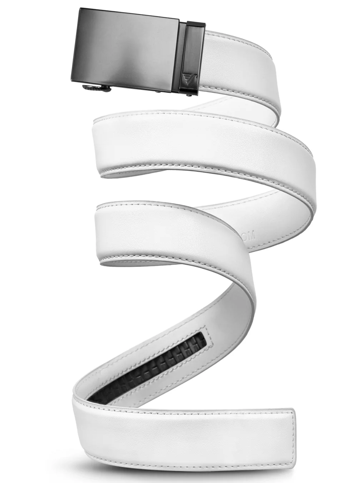 Gunmetal on White 40mm Belt, , large