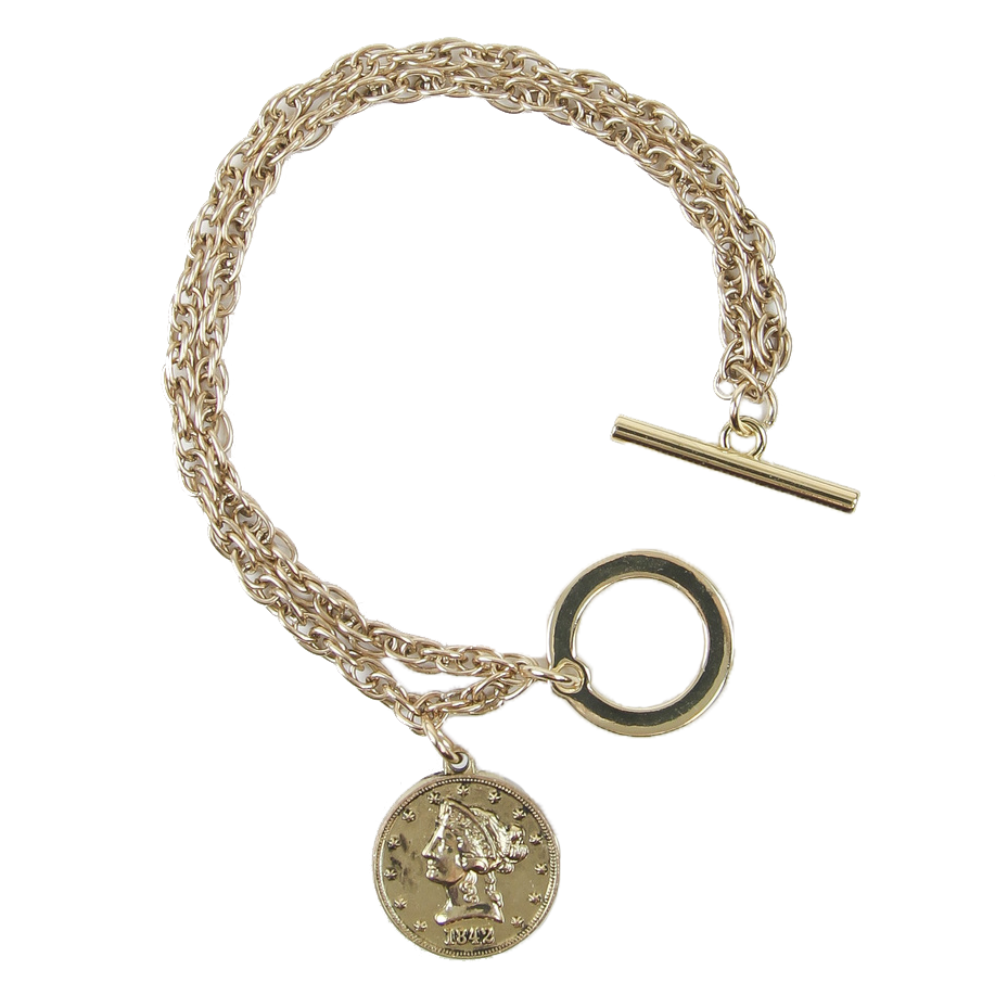 Emma's Coin Small Chain Bracelet, , large image number 0