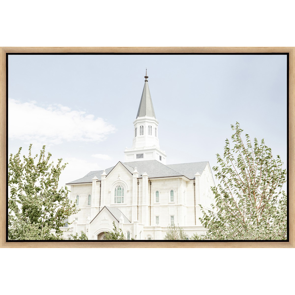 Sweet is the Work, Taylorsville Temple (31.5x21.5 Framed Canvas)