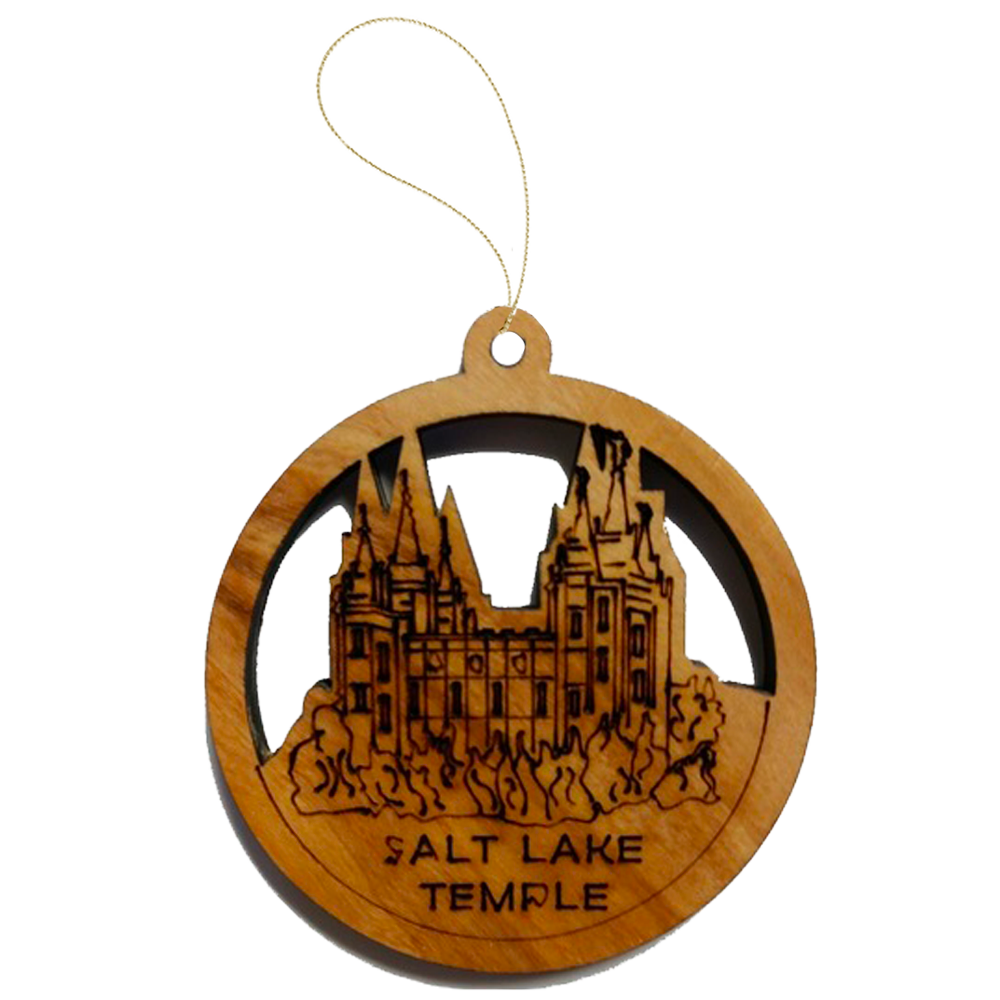 Salt Lake Temple Olive Wood Ornament, , large image number 0
