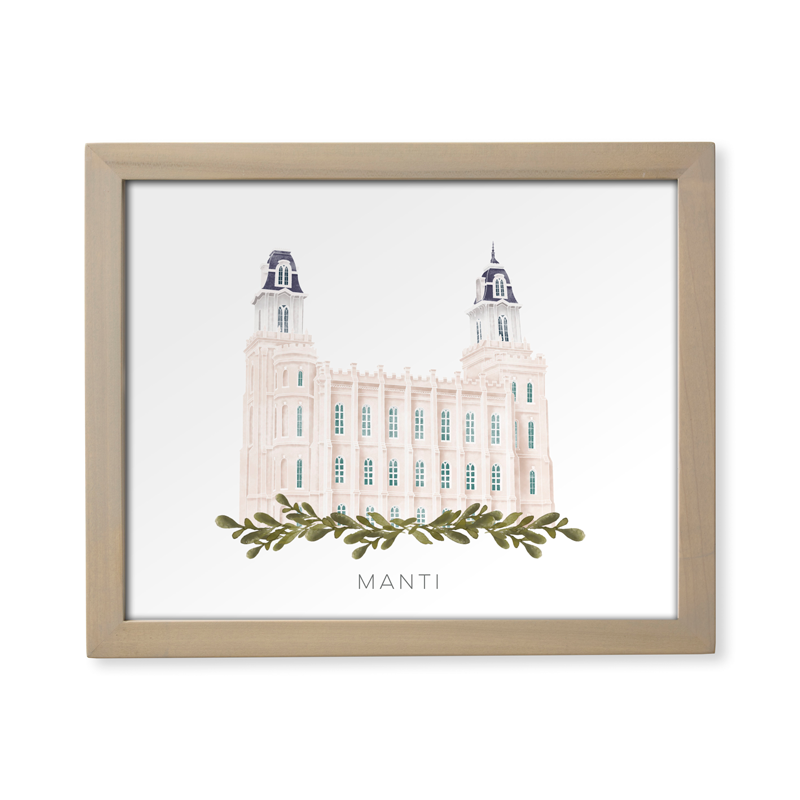 Manti Utah Temple (13x16 Framed Paper Print)