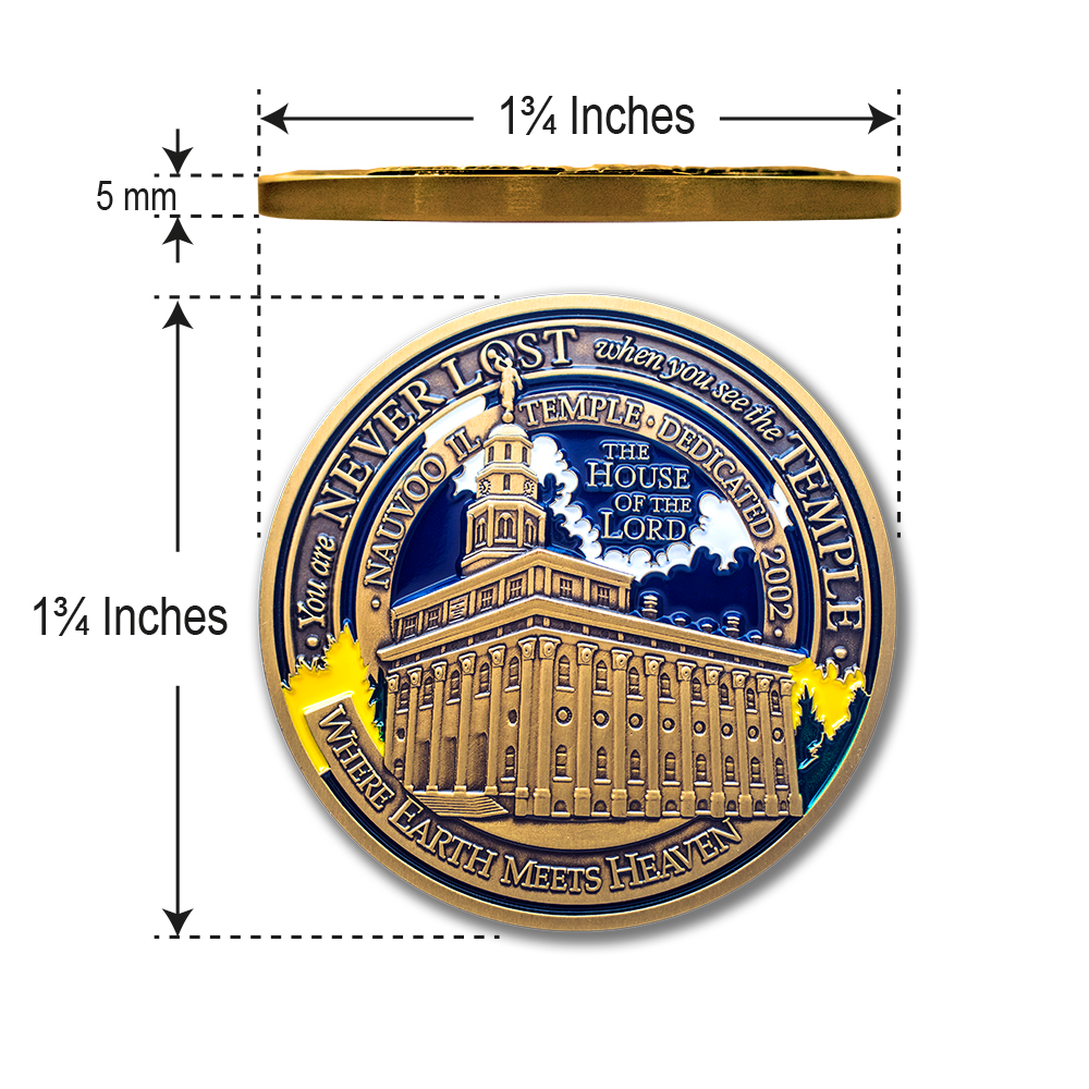 Nauvoo Temple Medallion Coin, , large image number 1