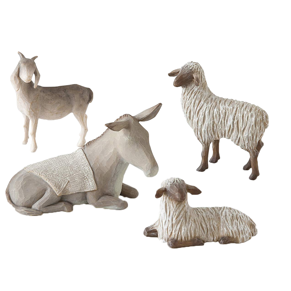 Willow Tree Sheltering Animals Resin Nativity Figurines, , large image number 2