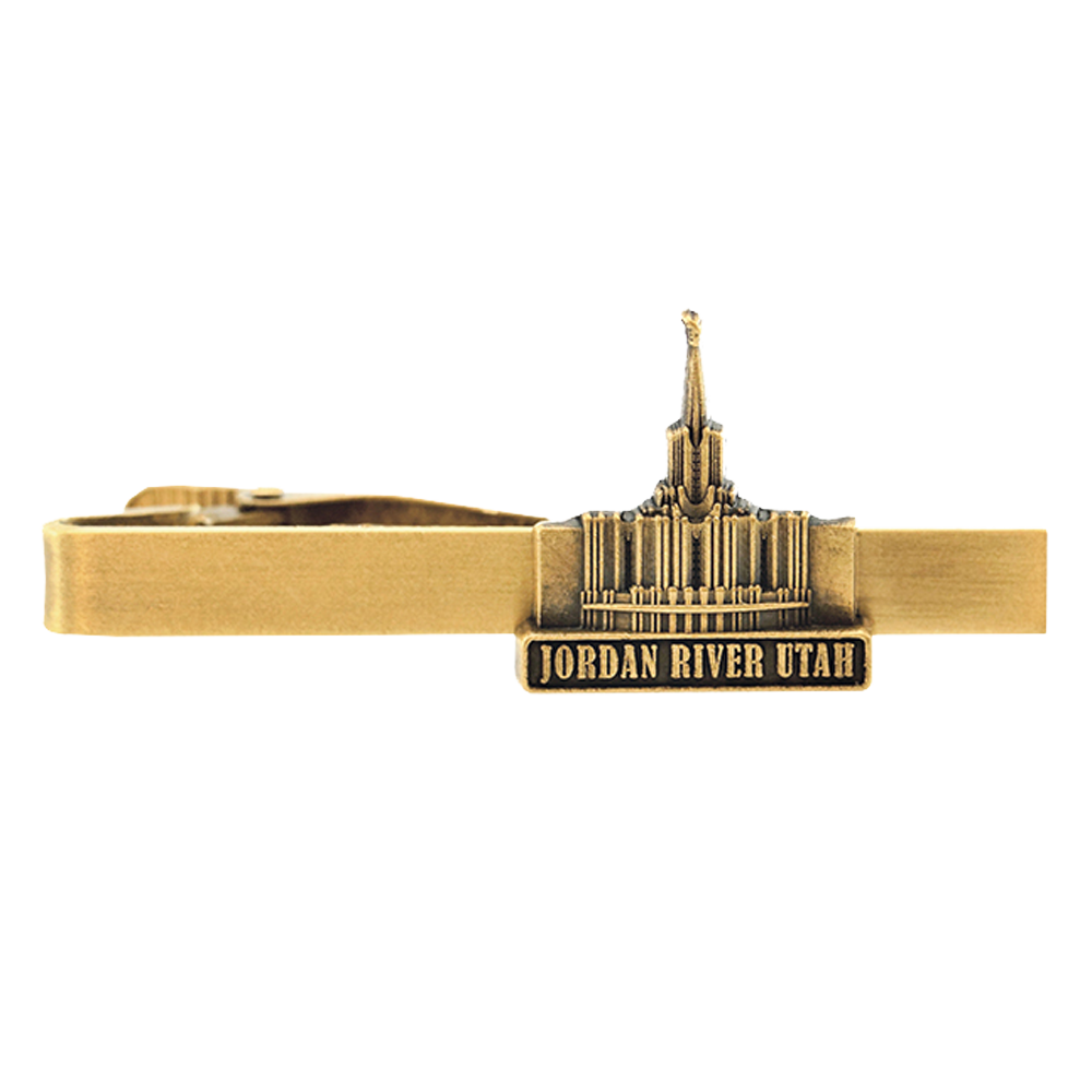 Jordan River Temple Tie Bar, , large image number 0