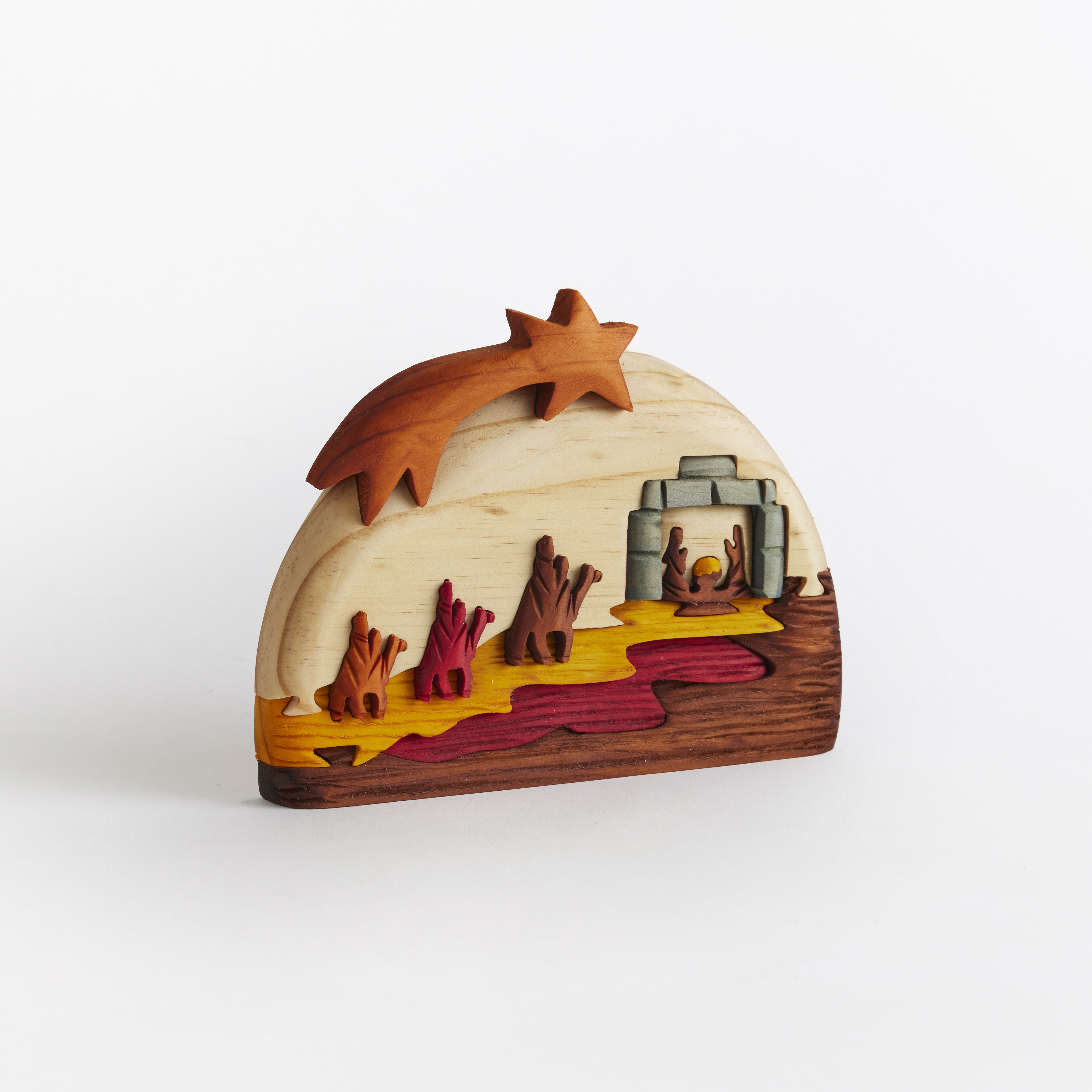 Colombian Following the Star Wood Puzzle Nativity, , large image number 3