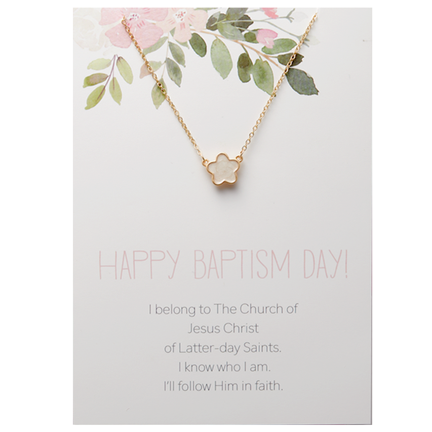 Happy Baptism Day Necklace Greeting Card