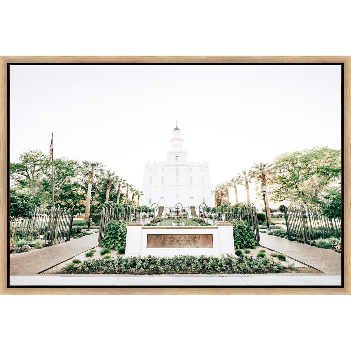 Sweet is the Work, St. George Temple (31.5x21.5 Framed Canvas)