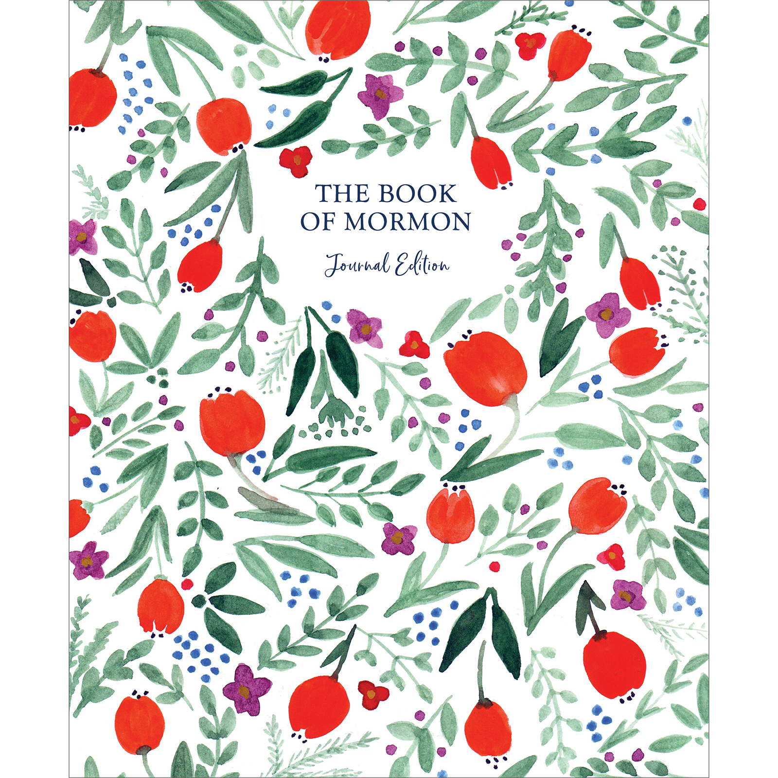 The Book of Mormon, Journal Edition, Red Floral (No Index)