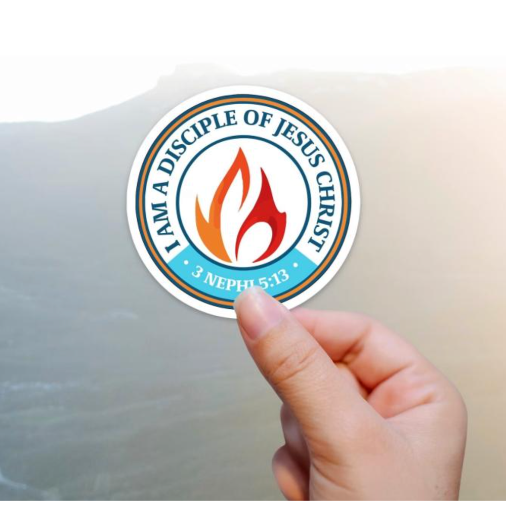 I Am a Disciple 2024 Youth Theme Round Sticker, , large