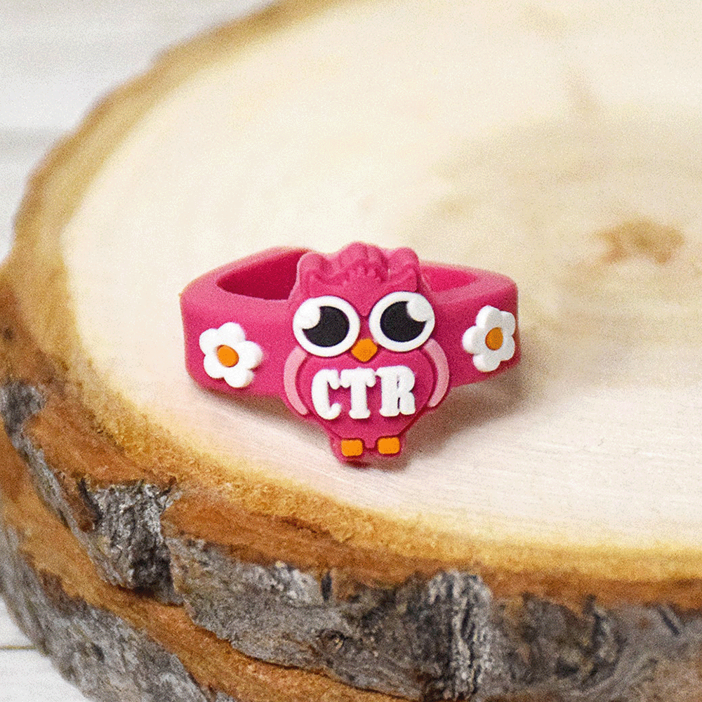 Pink Owl Adjustable CTR Ring, , large