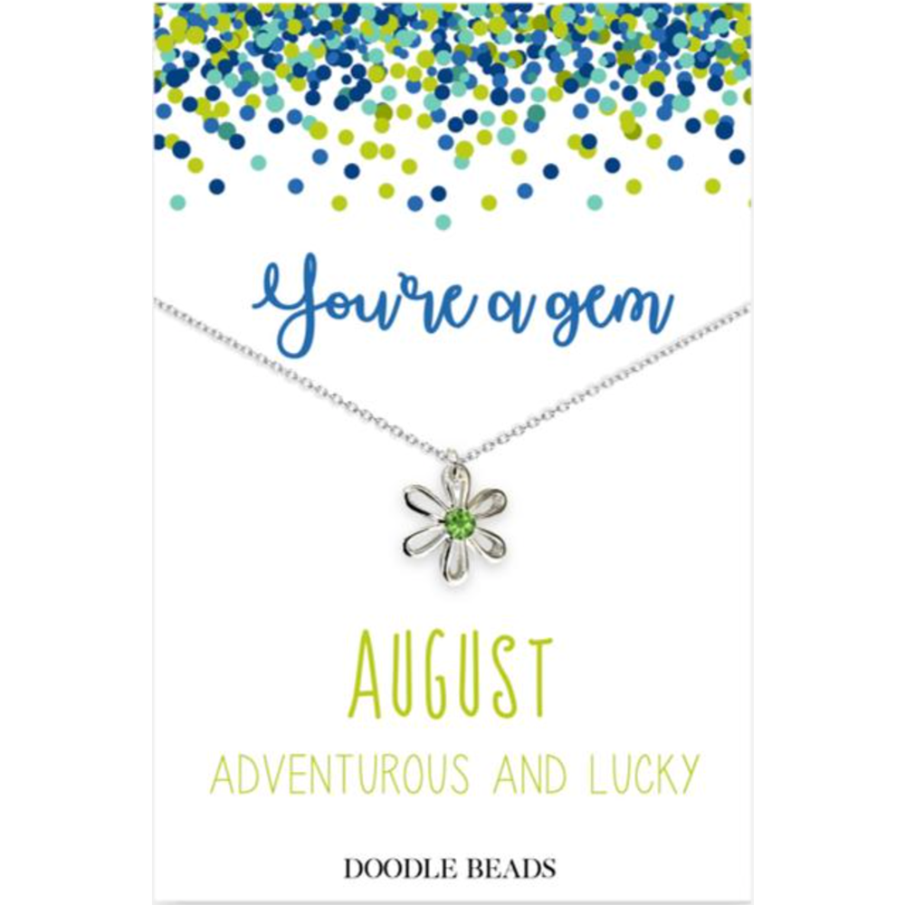 Flower Birthstone Necklace, , large image number 8