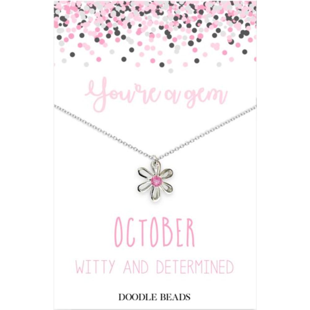 Flower Birthstone Necklace, , large image number 10