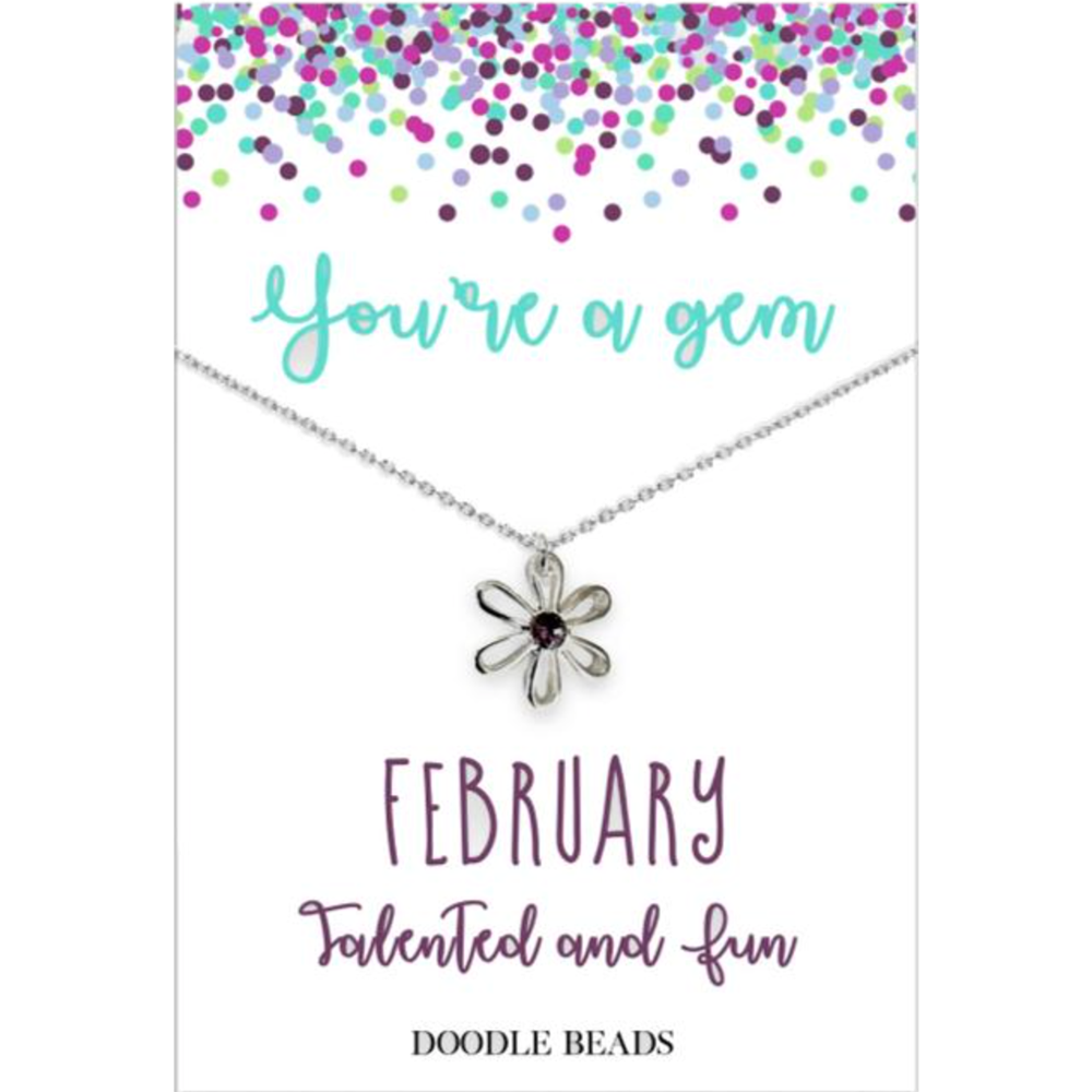 Flower Birthstone Necklace, , large image number 2