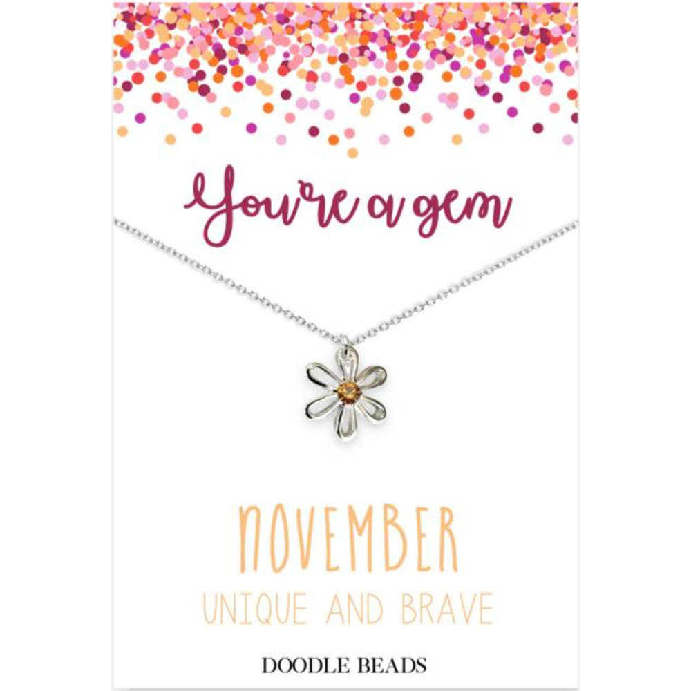 Flower Birthstone Necklace, , large image number 11