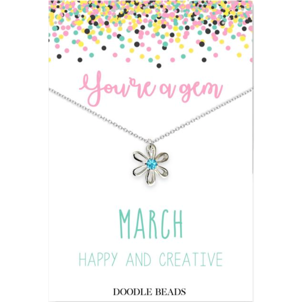 Flower Birthstone Necklace, , large image number 3