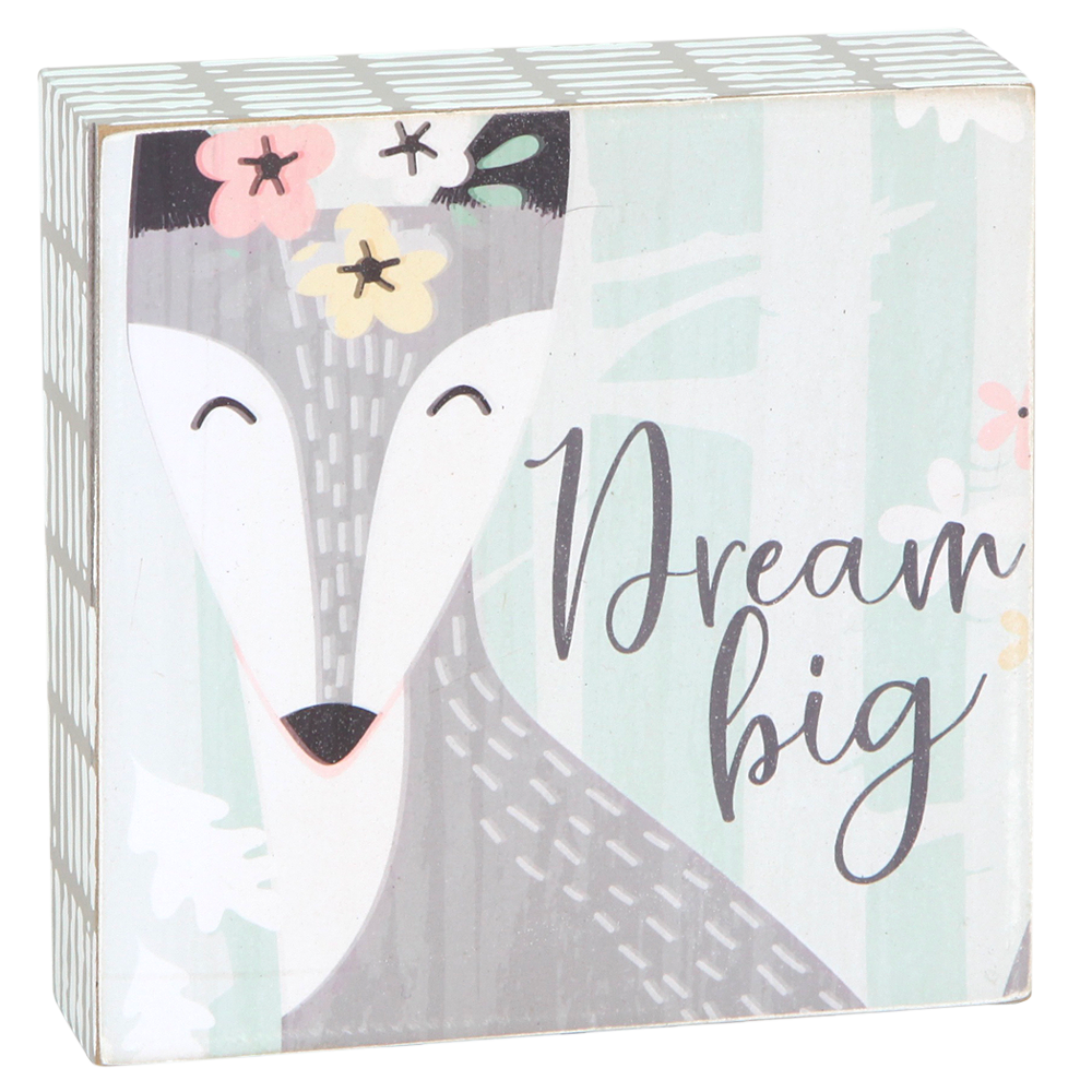Dream Big Fox (5x5 Plaque), , large image number 0