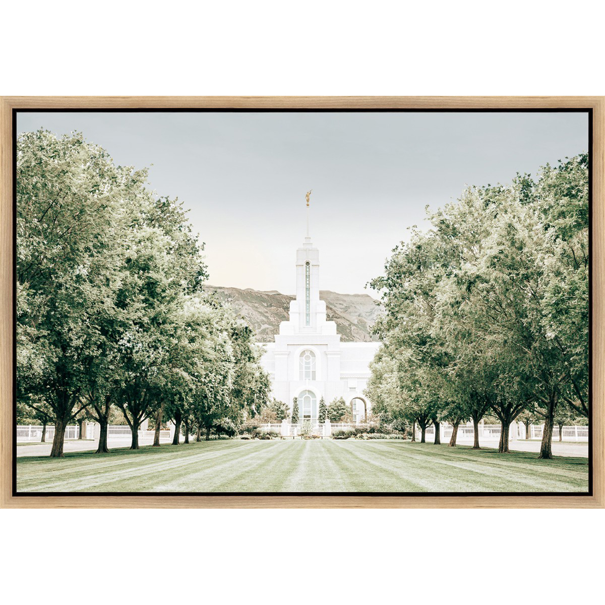 Sweet is the Work, Mt. Timpanogos Temple (31.5x21.5 Framed Canvas)