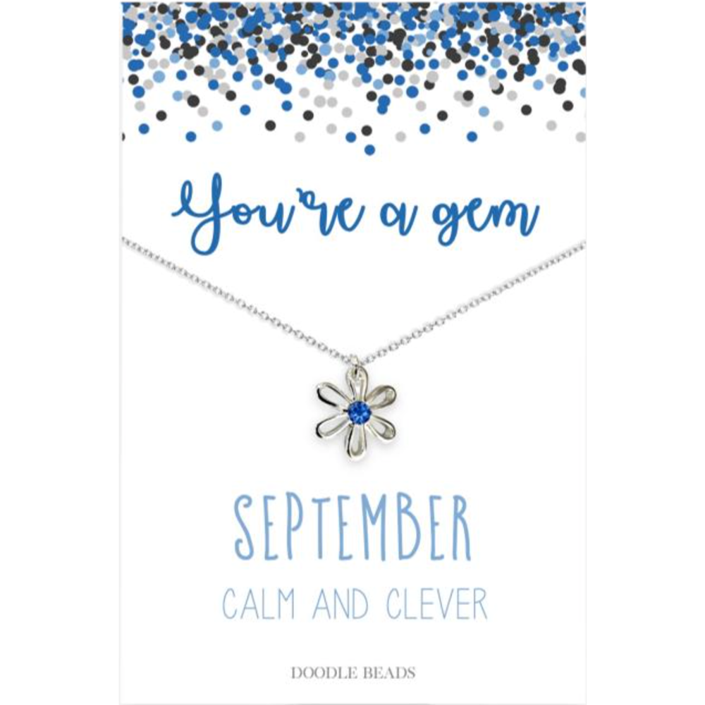 Flower Birthstone Necklace, , large image number 9