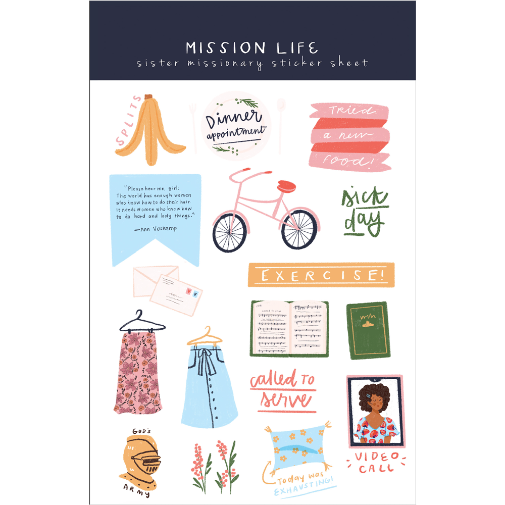 Mission Life Sister Missionary Sticker Sheet, , large image number 0