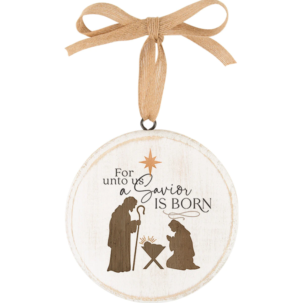 For Unto Us a Savior Is Born Ornament