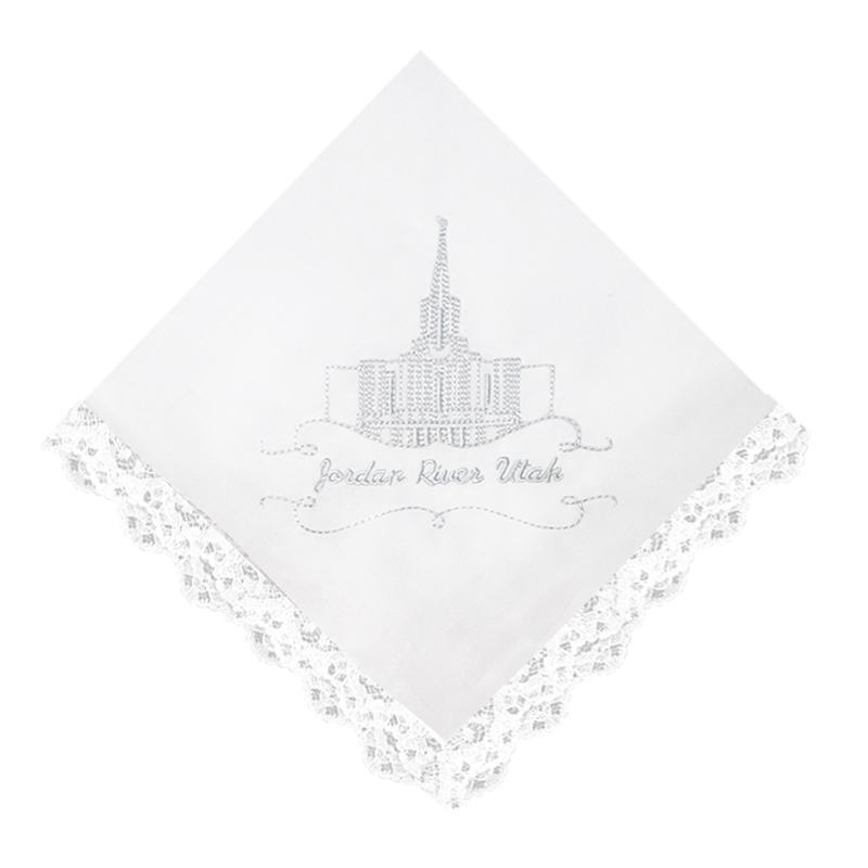 Jordan River Lace Temple Handkerchief, , large