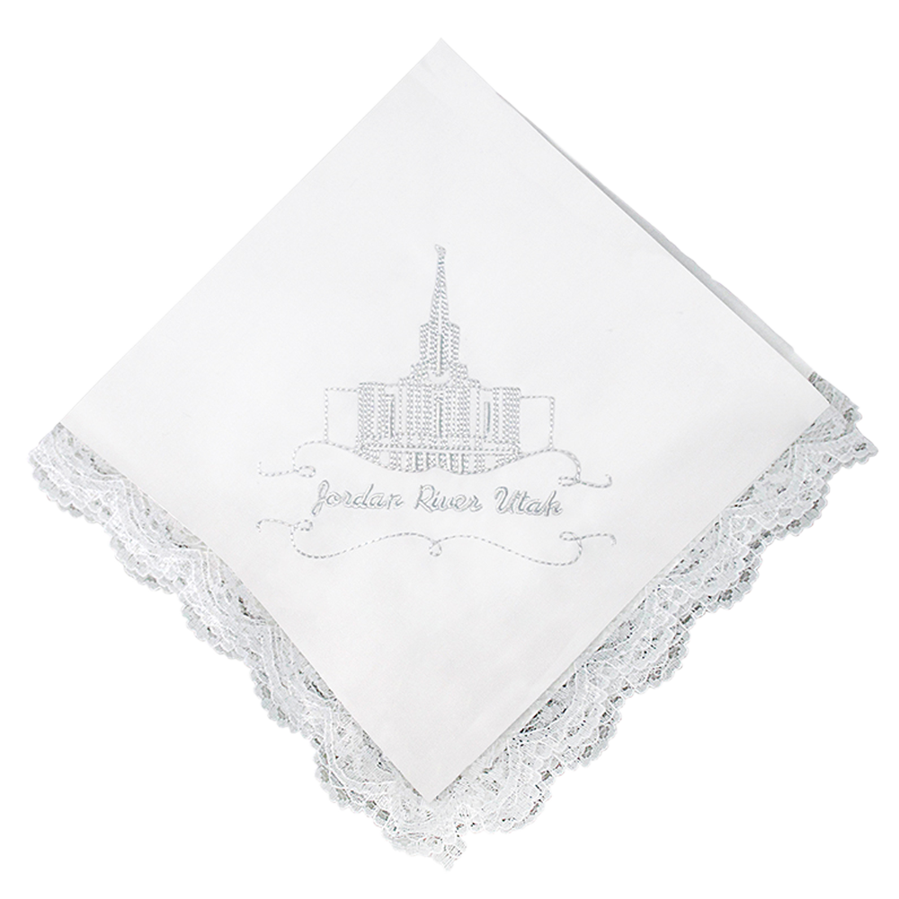 Jordan River Lace Temple Handkerchief