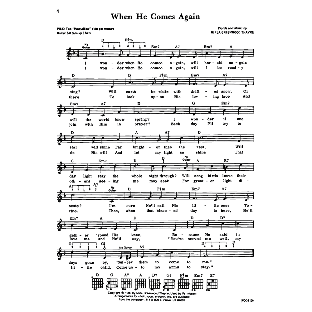 The Mormon Guitar Songbook, Vol. 2, , large