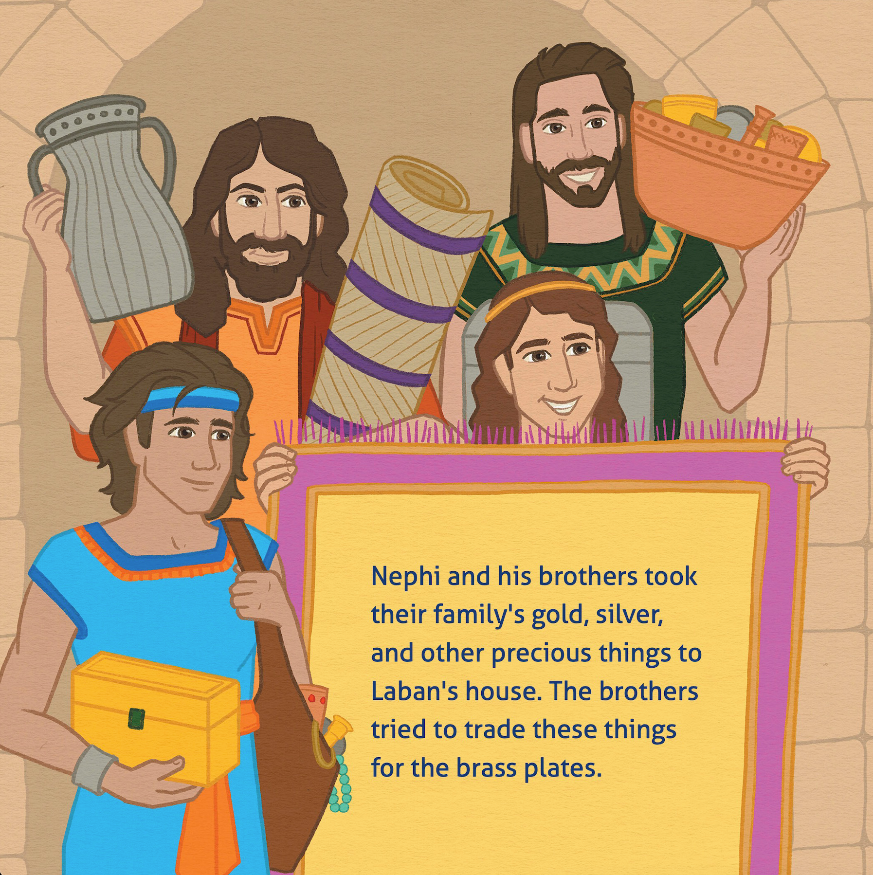 Nephi Gets the Brass Plates, , large image number 1