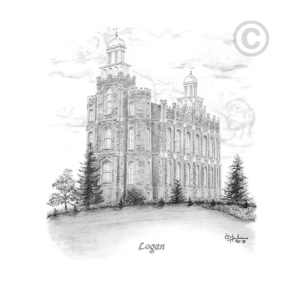 Logan Temple Sketch Print, , large image number 0