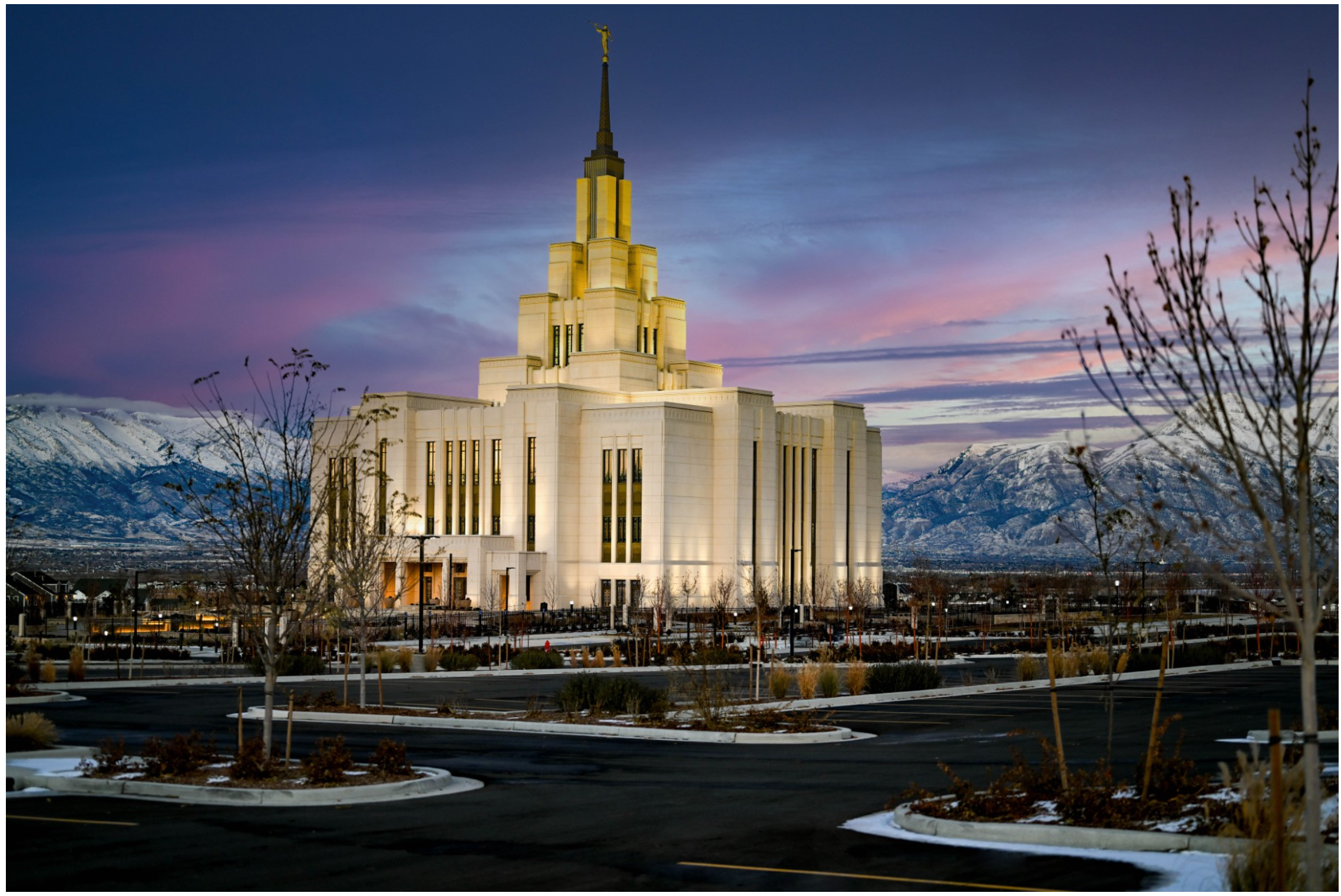 Saratoga Springs Temple at Dusk Print, , large image number 0