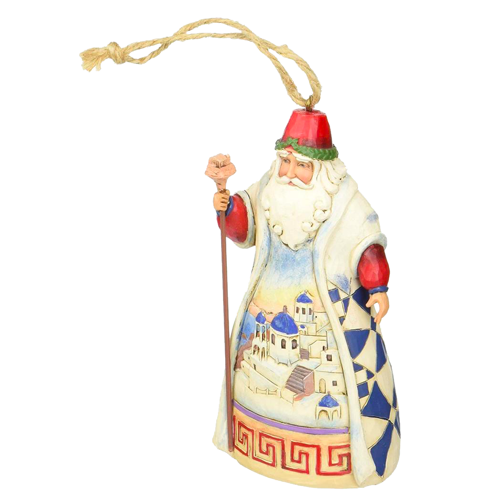 Greece Santa Ornament