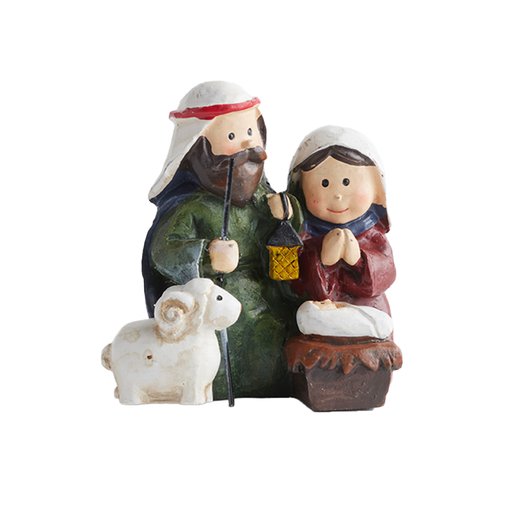 Mini Holy Family Sheep Resin Nativity, , large image number 4