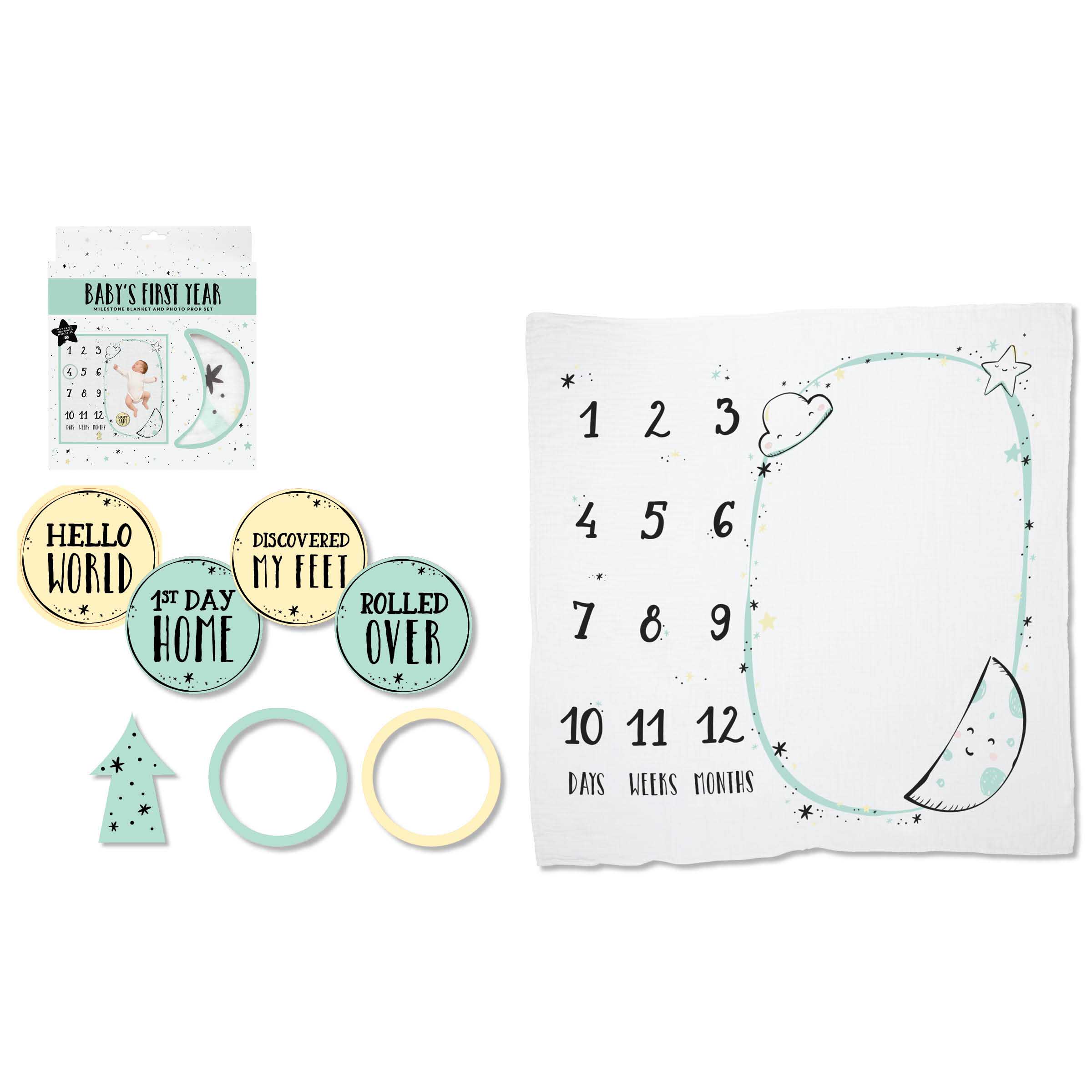 Little Dreamer Milestones Blanket