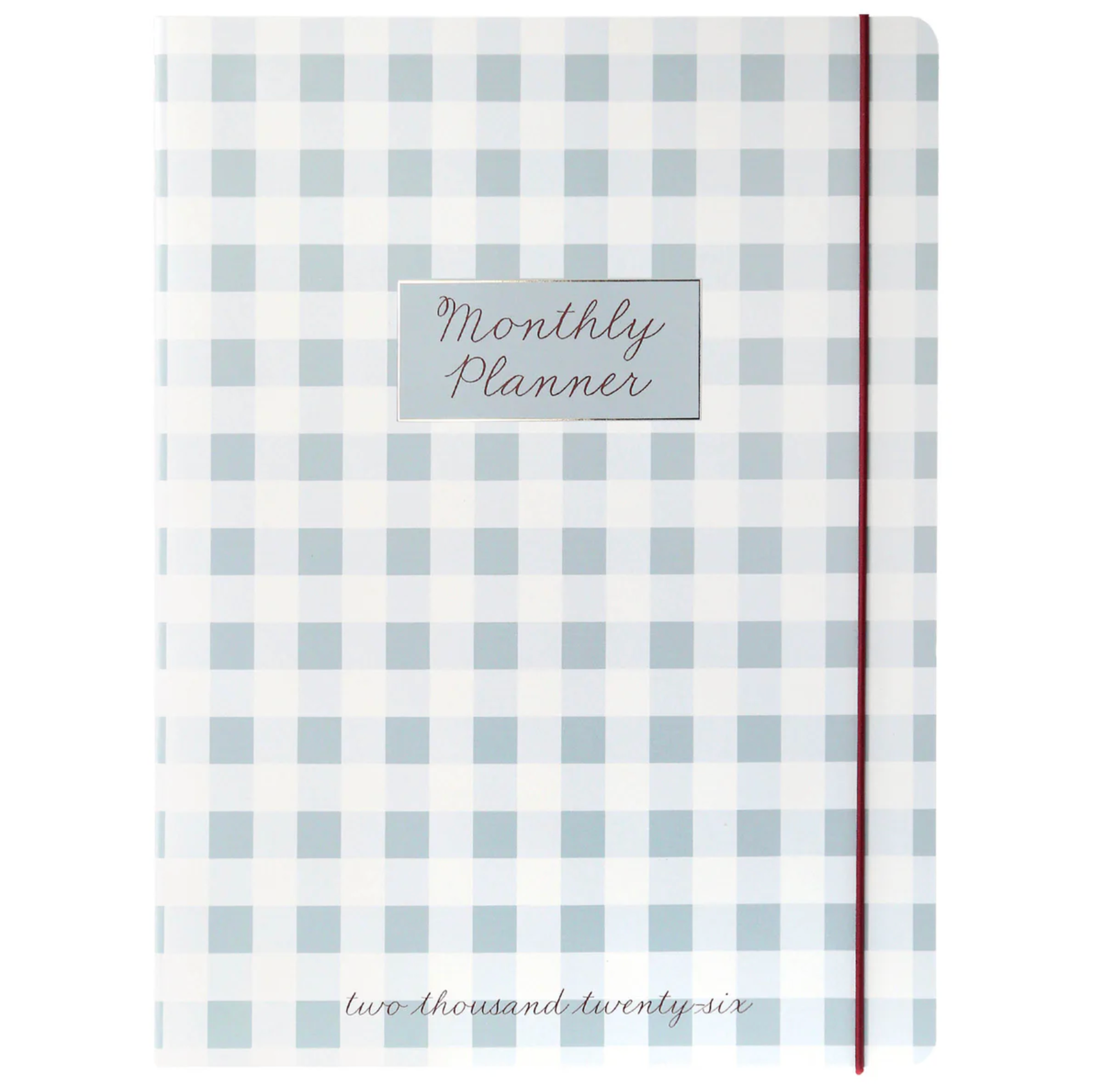 2026 Gingham Plaid 18-Month Monthly Planner